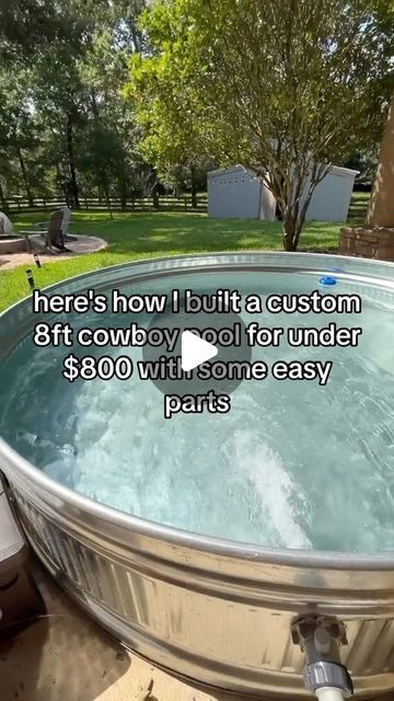 Cocktail Pools, Build A Pool, Stock Tank Swimming Pool, Tank Swimming Pool, Cowboy Pool, Stock Pools, Land Scaping, Diy Stock Tank, Stock Tank Pool Diy