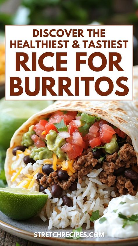 Choosing the right rice for your burritos makes all the difference! In this guide, I break down the best rice for burritos in terms of both taste and health. Whether you love the fluffiness of long-grain white rice or the wholesome goodness of brown rice, I've got the perfect tips for cooking them up burrito-style. This is the go-to resource for anyone who wants to level up their burrito bowls and burrito rice recipes. Check out the full guide and save this pin! Rice For Burrito Bowls, Burrito Rice Recipe, Rice For Burritos, Burrito With Rice, Burrito Rice, Hawaiian Rice, Caribbean Rice, Burrito Recipes, Best Rice Recipe