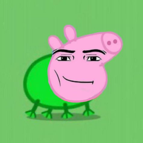 Rana 🐸 de Peppa pig 🐖 con cara 😃 de Peppa pig Preppy Peppa Pig Pfp, Peppa Pig Pfp, Peppa Pig Random, Peppa Pig Aesthetic, Funny Peppa, Peppa Pig Imagenes, Peppa Pig Pictures, Heo Peppa, Peppa Pig Memes