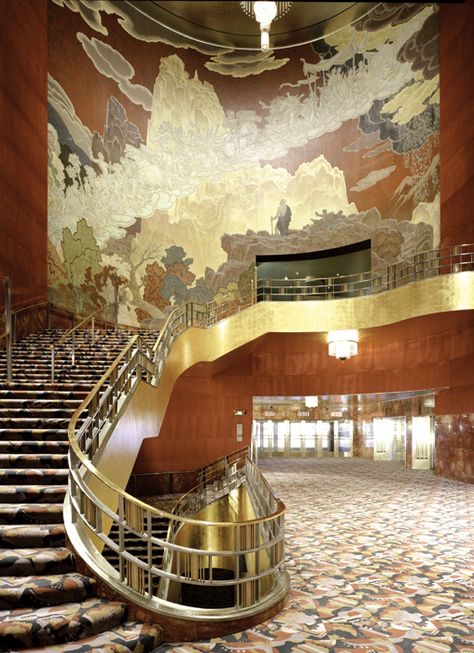 Hugh Hardy: Theater of Architecture | HuffPost Entertainment Art Deco Interiors, Streamline Moderne, Grand Foyer, Radio City Music Hall, Art Deco Buildings, Radio City, Art Deco Architecture, Scenic Design, Architecture Interiors