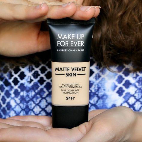 Make Up For Ever Matte Velvet Skin Foundation Review Make Up Forever, Velvet Skin, Best Primer, Full Coverage Foundation, Skin Foundation, Make Up For Ever, Make Me Up, Makeup Forever, Color Swatch