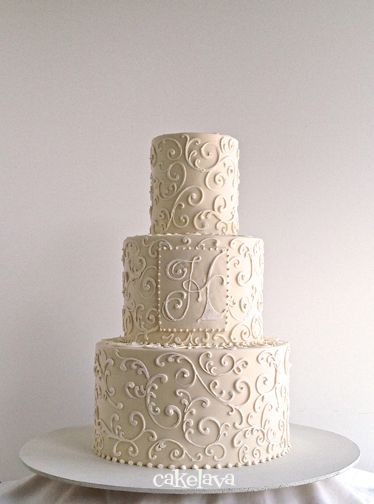 Cake Lava Scroll Work Cake, Wedding Cake Scrollwork, Cake Scroll Work, Mladenacke Torte, Scroll Wedding Cake, Fudge Candy, Buttercream Piping, Extravagant Wedding Cakes, Dummy Cake