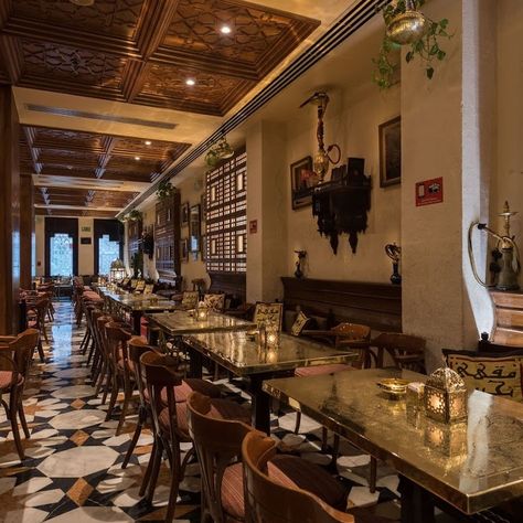 The 15 best restaurants in Cairo | Condé Nast Traveller Middle East Cairo Restaurant, Naguib Mahfouz, Persian Decor, Egyptian Food, Elegant Dining Room, Mediterranean Cuisine, Egypt Travel, The Nile, River Boat