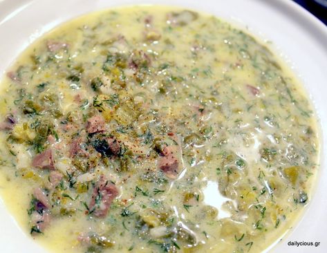 Traditional Greek lamb soup ''magiritsa'' Easter Soup, Lamb Soup, 40 Day Fast, Creamy Soup Recipes, Greek Easter, Easter Lamb, Boiled Chicken, Beef Bones, Creamy Soup