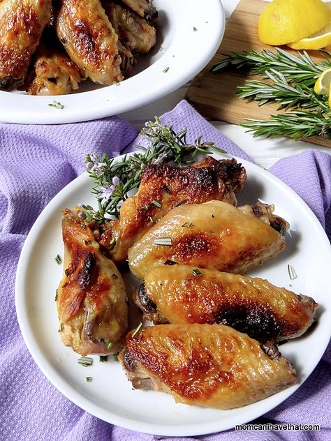 Lemon, Garlic & Rosemary Chicken Wings | Low Carb Maven Garlic Rosemary Chicken, Delicious Entrees, Cooking Chicken Wings, Low Carb Maven, Fitness Guide, Paleo Crockpot, Rosemary Chicken, Chicken Wing, Keto Foods