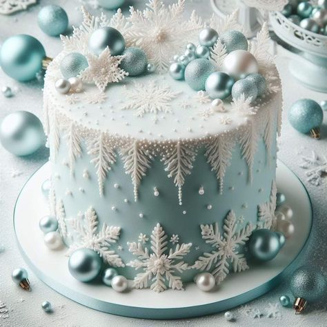 January Birthday Cake For Women, Snow Cake Design, Frozen Themed Dessert Table, Snowflake Gender Reveal Cake, Winter Snowflake Cake, Christmas Themed Cakes Winter Wonderland, Winter Themed Cakes Birthday, Winter Themed Birthday Cake, Winter Themed Cakes