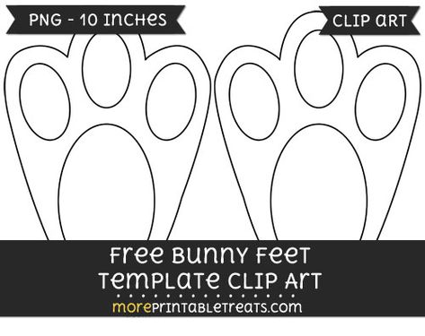 Free Bunny Feet Template - Clipart Bunny Feet Drawing, How To Make Bunny Feet, Easter Bunny Feet Template Free Pattern, Bunny Feet Template Printable, Bunny Feet Template, Easter Decorations Centerpieces, Easter Bunny Silhouette Printable, Easter Tables, Easter Bunny Footprints