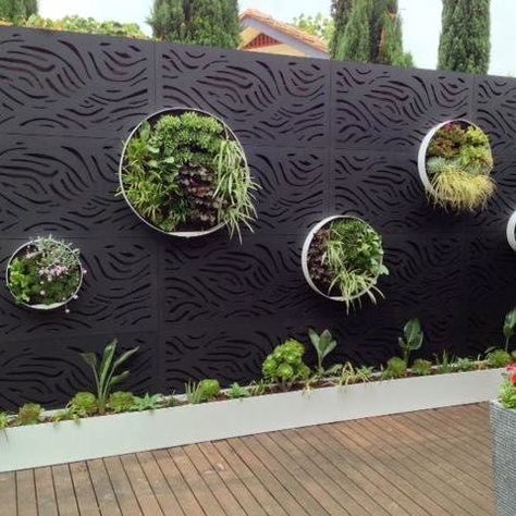 Garden Privacy Screen, Diy Garden Fence, Garden Privacy, Garden Screening, Vertical Gardens, Walled Garden, Wall Garden, Plants And Flowers, Garden Fencing