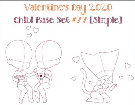 By this point Nukebabe had changed the caption and so I just wanted to make it clear that they said it's a couple base Couple Base, Chibi Base, Valentine Day Special, Chibi Drawings, Valentine's Day, Valentines Day, Valentines, Drawings