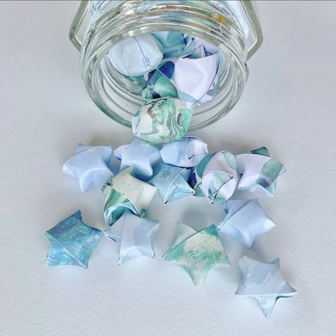 Paper Stars Aesthetic, Jar Of Stars, Blueberry Aesthetic, Kandi Steiner, Jar Of Notes, Health Campaign, Star Origami, Mental Health Campaigns, Stars Aesthetic