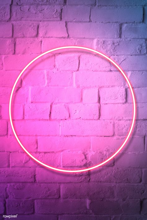 Download premium illustration of Pink neon lights frame on a white brick wall mockup by HwangMangjoo about nightclub, led, neon light, circle neon Pink Neon Wallpaper, Neon Frame, Neon Light Wallpaper, Pink Neon Lights, White Brick Wall, Pink Neon Sign, Wall Mockup, Neon Backgrounds, Phone Screen Wallpaper