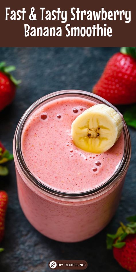 Make this fast and tasty Strawberry Banana Smoothie with just 4 ingredients! It’s a perfect choice for breakfast or a snack, packed with fruity goodness. Strawberry Banana Smoothie Recipe, Strawberry Kiwi Smoothie, Almond Yogurt, Kiwi Smoothie, Banana Smoothie Recipe, Strawberry Banana Smoothie, Sheet Cake Recipes, Strawberry Kiwi, Strawberry Yogurt