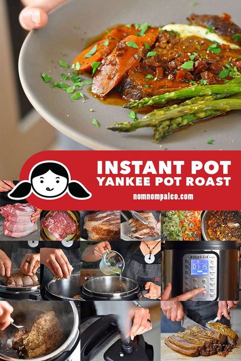 My Instant Pot Yankee Pot Roast is a delicious, Whole30-friendly supper! Leftovers freeze well so it's a perfect meal for busy families! #nomnompaleo #paleo #instantpot #whole30 #glutenfree #primal Yankee Pot Roast, Paleo Comfort Food, Paleo Crockpot Recipes, Paleo Gluten Free Recipes, Pot Recipes Healthy, Nom Nom Paleo, Paleo Beef, Paleo Dinner, Healthy Family