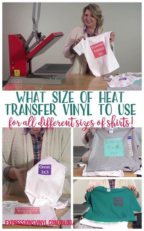 what size of vinyl decal heat transfer vinyl to use for all different size of shirts! Mutton Biryani, Inkscape Tutorials, Sublimacion Ideas, Expressions Vinyl, Silhouette Tutorials, Cricut Tips, Vinyl Shirts, Silhouette Cameo Projects, Cricut Tutorials