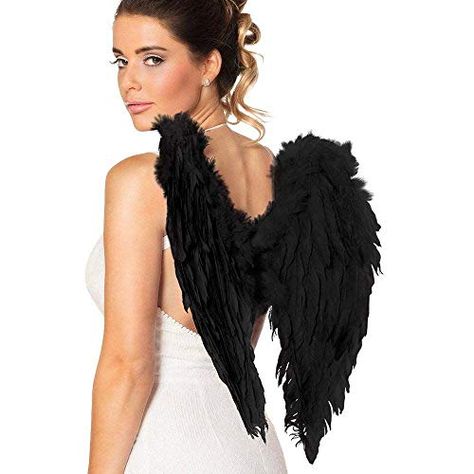 Black Angel Costume, Dark Angel Costume, Angel Halloween Costume, Dark Angel Wings, Angel Costumes, Angel Halloween, Cosplay Wings, Gothic Party, Devil Angel