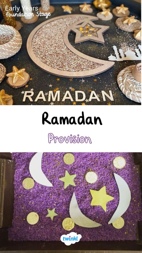 Learn all about Ramadan with these fun tuff tray ideas. Click on the pin to discover. Thanks to @theplayroommarple @pmldteaches Ramadan Tuff Tray Ideas, Crescent Moon Symbol, Infant Sensory, Tuff Tray Ideas, Eid Activities, School Planning, Moon Sand, Continuous Provision, Infant Sensory Activities