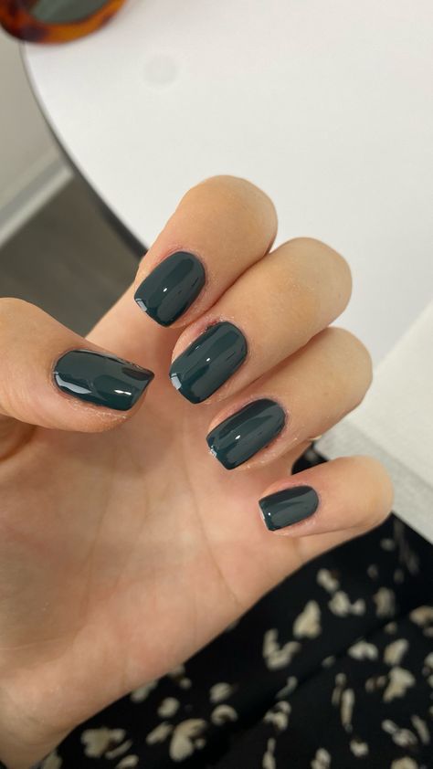 #nails #nailsofinstagram #nailsart #nailstagram #nailsdesign #nailsnailsnails #petrolgreen #petrol #green #greennails #october #october3rd Petrol Nails, Cool True Summer, Nails Care, True Summer, Gel Nail Designs, Care Hair, Makeup Nails, Nail Design, Nail Inspo