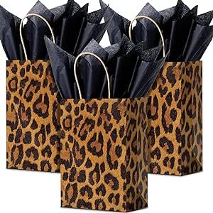 16 Pcs Leopard Print Gift Bags with Tissue Jungle Safari Party Favor Bags and Handles Cheetah Treat Goodie Bags Animal Print Kraft Paper Bags for Kids Theme Party Decoration Supplies, 8 x 6 x 3 Inch Cheetah Print Party, Cheetah Birthday Party, Cheetah Party, Cheetah Birthday, Safari Party Favors, Leopard Print Party, Leopard Print Gifts, Leopard Party, Jungle Party Decorations