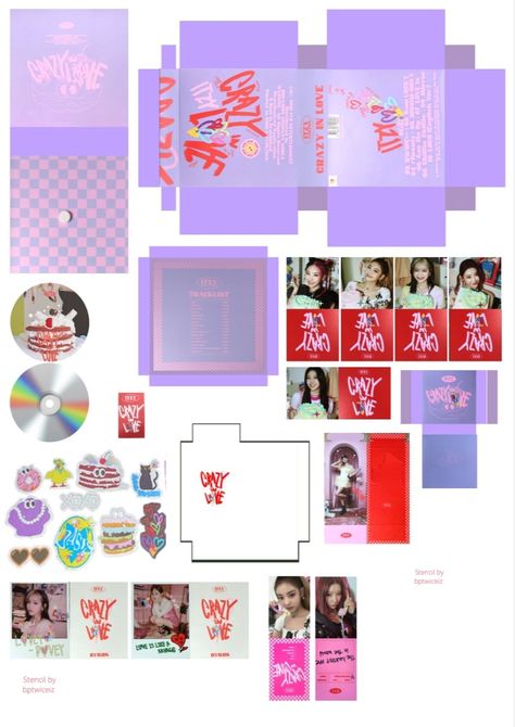 Kpop Template, Album Kpop, Diy Mini Album, Crazy In Love, Pop Albums, Paper Doll Template, Kpop Posters, Crazy Love, Album Design