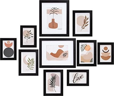 Gallery Wall Ideas 8 Frames, Multiple Wall Frames, Multiple Photo Frames On Wall, Multiple Photo Frame, Multiple Frames On Wall Ideas, Multiple Photo Frames, Picture Frames Collage, Collage Wall Decor, Gallery Frame Set