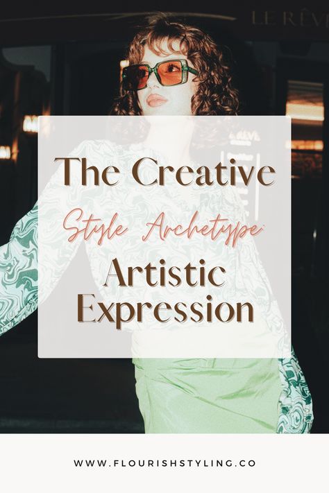 Next in our series on the Flourish Style Archetypes, is the Creative! This Archetype likes to communicate to the world through her fashion choices that they are an individual and a visionary. With a strong imagination, the Creative does not like to be put into a box, a corner, hedged in - you get it. Read our latest blog post for the low down on all things Creative! #stylearchetype #creativestyle #fashionblogger #artisticstyle Fashion Archetypes, Style Archetypes, Rok Midi, Sandal Tali, Artistic Fashion, Artistic Expression, The Unexpected, Wardrobe Style, Creative Fashion