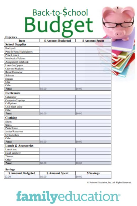 This free budget printable is editable and helps you break down the expenses of going back to school. Perfect for parents of school aged kids, teenagers, and college students! #budget #printable #backtoschool School Budget Template, Budget 101, College Student Budget, Student Weekly Planner, Middle School Lesson Plans, Student Planner Printable, Free Budget, Middle Schoolers, Budgeting Worksheets