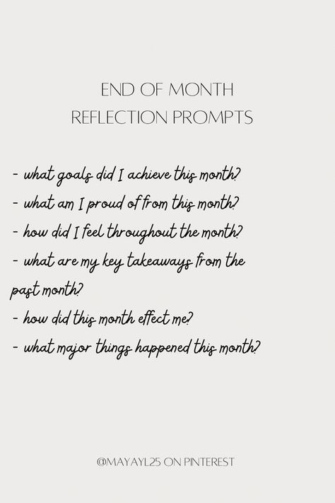 End Of The Month Reflection Prompts, Month End Quotes, End Of Month Journal Prompts, End Of The Month Reflection, January Journal Prompts, Planner Prompts, Positive Daily Quotes, End Of Month, Mindfulness Journal Prompts