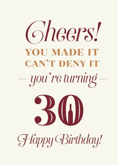 30th Birthday Quotes Turning 30, Happy 30 Birthday Quotes, 30 Birthday Card, 30th Birthday Quotes, 30 Birthday, 30th Birthday Cards, Turning 30, 30th Birthday Invitations, Happy 30th