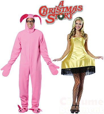 Leg Lamp Costume, Christmas Character Costumes, Pink Bunny Costume, 80s Halloween Costumes, Christmas Story Leg Lamp, The Christmas Story, Leg Lamp, Bunny Suit, Christmas Clothes