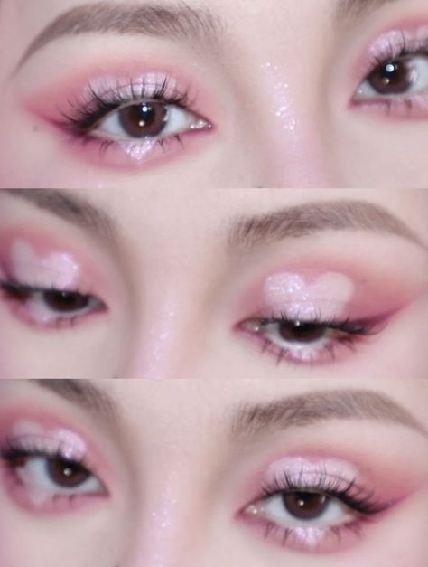 K12 Makeup, K-12 Makeup Ideas, Pink And White Makeup, Changbin Salon, Descendants Dr, Korean Eye, Dag Make Up, Elegantes Makeup, Mekap Mata