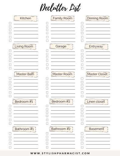 How to Declutter & Organize your entire house with a busy schedule - Stylish Pharmacist Declutter Kitchen, Get It Together, Closet And Bathroom, How To Declutter, Master Room, Kitchen Family Rooms, Todo List, Organize Declutter, Busy Schedule