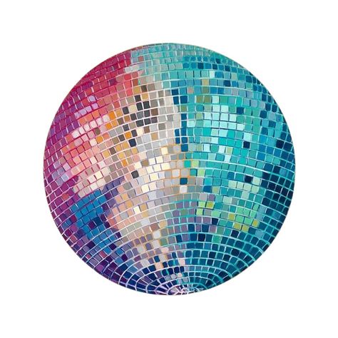 Circular Things To Draw, Disco Ball Colorful, Mirrorball Watercolor, Colored Disco Ball, Color Wheel Project, Bola Disco, Disco Ball Painting, Eras Tour Party, Disco Ball Art