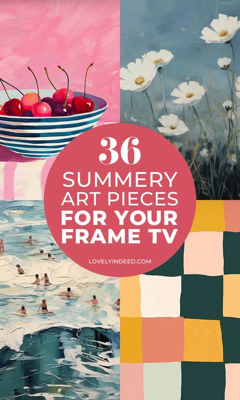 Summer Frame TV Art Summer Frame, Free Frames, Samsung Tvs, Free Summer, Gift Tags Printable, Frame Tv Art, Samsung Frame Tv, Samsung Frame, Tv Art