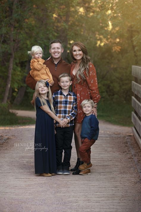 Rust And Navy Family Photo Outfits, Family Pictures Orange Color Palettes, Rust Color Palette Family Photos, Blue Orange Family Pictures, Blue And Orange Family Pictures, Black And Rust Family Pictures, Fall Family Photos Color Scheme Orange, Rust Color Family Photos, Orange Fall Picture Outfits