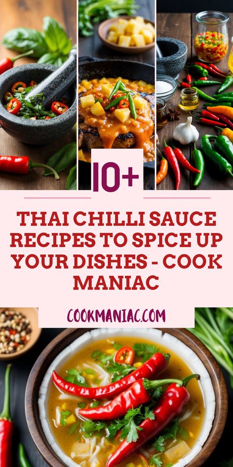 This Pinterest pin showcases various Thai chili sauce recipes perfect for adding a spicy kick to any meal. The images include ingredients like Thai basil, chili peppers, and sizzling sauces. Explore these Thai chilli sauce recipes and spice up your culinary creations Thai Chili Sauce Recipe, Frozen Mixed Vegetable Recipes, Grilling Marinades, Thai Chilli Sauce, Broccoli Cauliflower Recipes, Mix Vegetable Recipe, Thai Chilli, Thai Chili Sauce, Chili Sauce Recipe