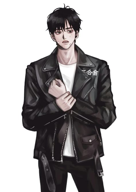 Leather Jacket Art Reference, How To Draw Leather Jacket, Draw Leather Jacket, Leather Jacket Drawing Reference, Spike Outfit, Jacket Drawing Reference, Anime Leather Jacket, Wedge Booties Outfit, Leather Jacket Drawing