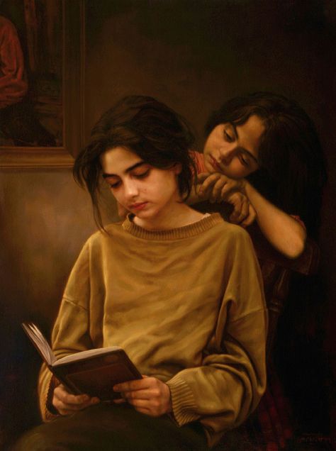 Iman Maleki - Sisters and Book [1997] | Flickr - Photo Sharing! Iman Maleki, Reading A Book, Reading Books, A Book, A Woman, Reading, Books