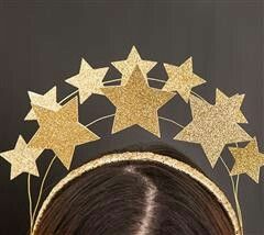 Simple and beautful "hat" tiara for New Year or 4th July with color variations Nativity Star Costume, New Year Headband, Nativity Star, Nativity Costumes, Star Crown, Carnaval Costume, Star Costume, Diy Confetti, Headpiece Diy