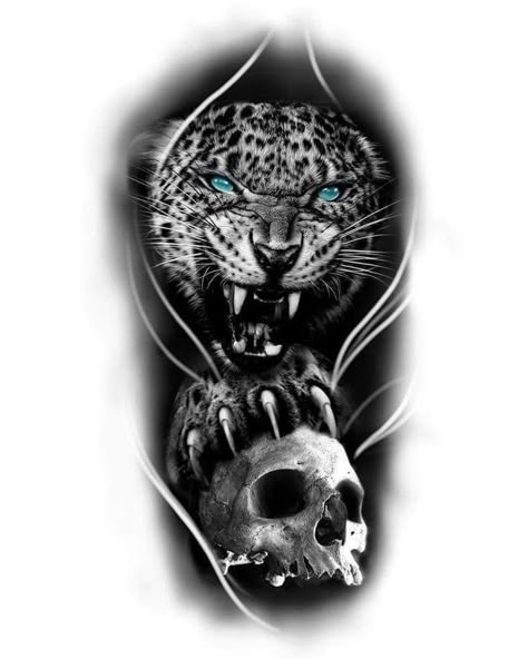 Celtic Tattoos For Men, Tiger Tattoo Sleeve, Jaguar Tattoo, Chicano Tattoos Sleeve, Animal Sleeve Tattoo, Leopard Tattoos, African Tattoo, Cool Arm Tattoos, Old School Tattoo Designs