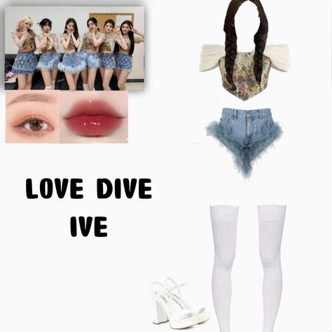 Love Dive Outfits Inspired, Ive 7th Member Outfits Love Dive, Love Dive Ive Outfits, Love Dive Outfits, Ive Concert, Ive Love Dive, Kpop Stage, Icona Pop, Love Dive