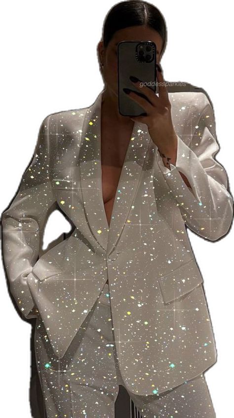 Elegant Classy Aesthetic, White Suit, Classy Aesthetic, Aesthetic Women, Sparkle, Glitter, White