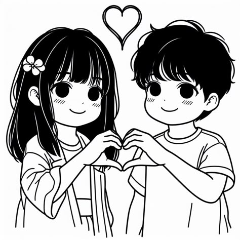 Cute Couple Cartoon Stickers, Couples Drawing, Facebook Cover Photos Love, Instagram Profile Pic, Romantic Love Images, Easy Art For Kids, Love Cartoon Couple, Couple Sketch, Cartoon Love Photo