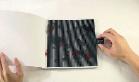 Moiré-effect book creates stunning animations on paper | Creative Bloq Animation On Paper, Creative Book Design, Interactive Publication, Pixel Book, Time Animation, Animation Book, Moire Effect, Paper Animation, Interactive Poster