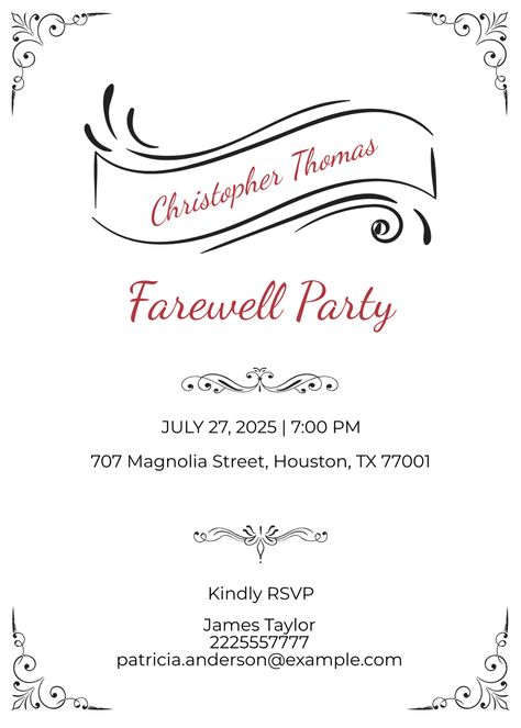 Don’t Just Say Goodbye without Holding a Party! Invite Loved Ones, Friends, and Colleagues with Template.net’s Free Printable Farewell Party Invitation Templates. Choose Online from Dozens of Professional Template Designs with a Name of the Host, Farewell Party Date, Hour, Place, Reply Instructions, Images, and Backgrounds that are Editable and Customizable. Farewell Invitation Template Background, Farewell Invitation Template, Creepy Woody, Retirement Reception, Farewell Invitation, Farewell Party Invitations, Party Invitation Design, Facebook Profile Photo, Farewell Party