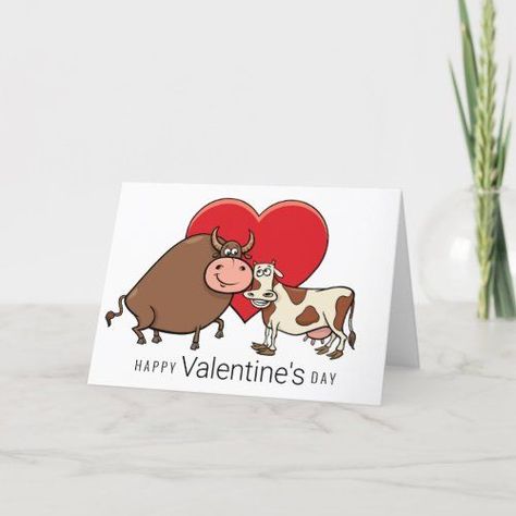 $ 5.42 | Happy Valentine's Day | Cow Couple #happy valentine's day, valentine's day, cute valentine, valentine, heart, cow, farm, farm animal Cow Couple, Cow Farm, Happy Valentine's Day, Happy Valentine's, Farm Animal, Valentine Heart, Valentine Day Cards, Valentines Cards, Happy Valentines Day