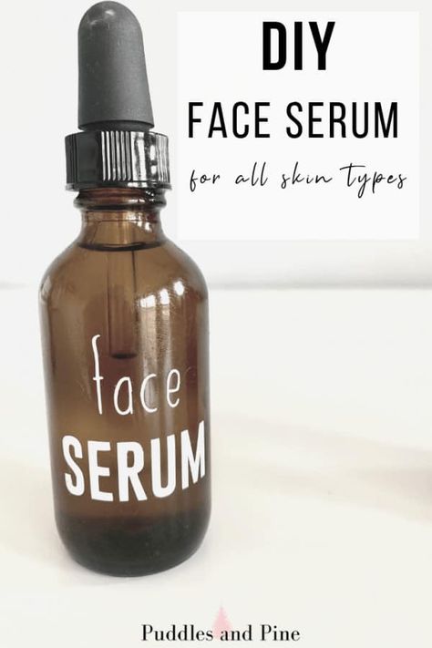 This homemade DIY face serum is perfect for all skin types. It will help fight wrinkles and promote skin softening and anti aging properties while also preventing acne! #essentialoils #skincare #skin Diy Face Serum, Homemade Diy, Skin Care Cream, Diy Skin Care, Homemade Skin Care, Anti Aging Cream, Anti Aging Skin Products, Aging Skin Care, Simple Skincare