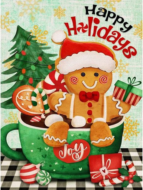 Gingerbread Christmas Decor, Space Living Room, Christmas Diamonds, Christmas Gingerbread Men, Christmas Gif, Christmas Poster, Christmas Drawing, Art Kits, Christmas Gingerbread