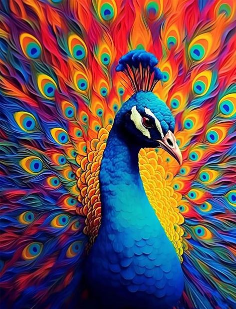 Amazon.com: Offito Paint by Numbers Kit for Adults Beginners, Peacock Acrylic Adult Paint by Number Kits on Canvas, Digital Oil Number Painting Kits for Home Decor Gift 16"x20" Peacock Artwork, Art Kits For Adults, Peacock Canvas, Diamond Art Kits, Peacock Wall Art, Afrique Art, Peacock Painting, Peacock Art, Gems Art