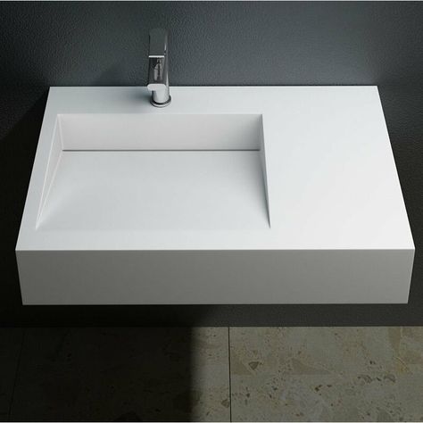 Belfry Bathroom Colossum Polymarble Countertop Basin | Wayfair.co.uk Sink Design Bathroom, Bathrooms Uk, Bathroom Sink Remodel, Sink Remodel, Bathroom Sink Design, Remodeling Bathroom, Side Shelf, Resin Countertops, Bathroom Model