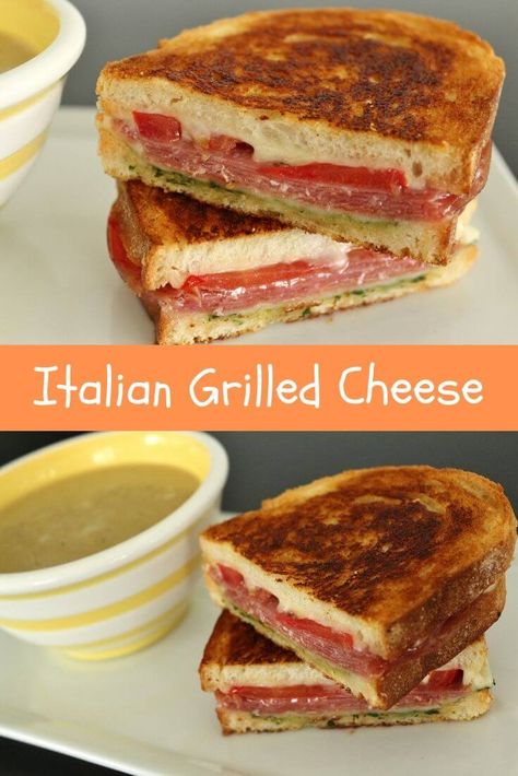 Italian Grilled Sandwich, Salami Provolone Sandwich, Salami Grilled Cheese Sandwiches, Gondola Sandwich Recipe, Italian Salami Recipe, Salami And Prosciutto Sandwich, Salami Panini Recipes, Sandwich With Salami, Italian Melt Sandwich